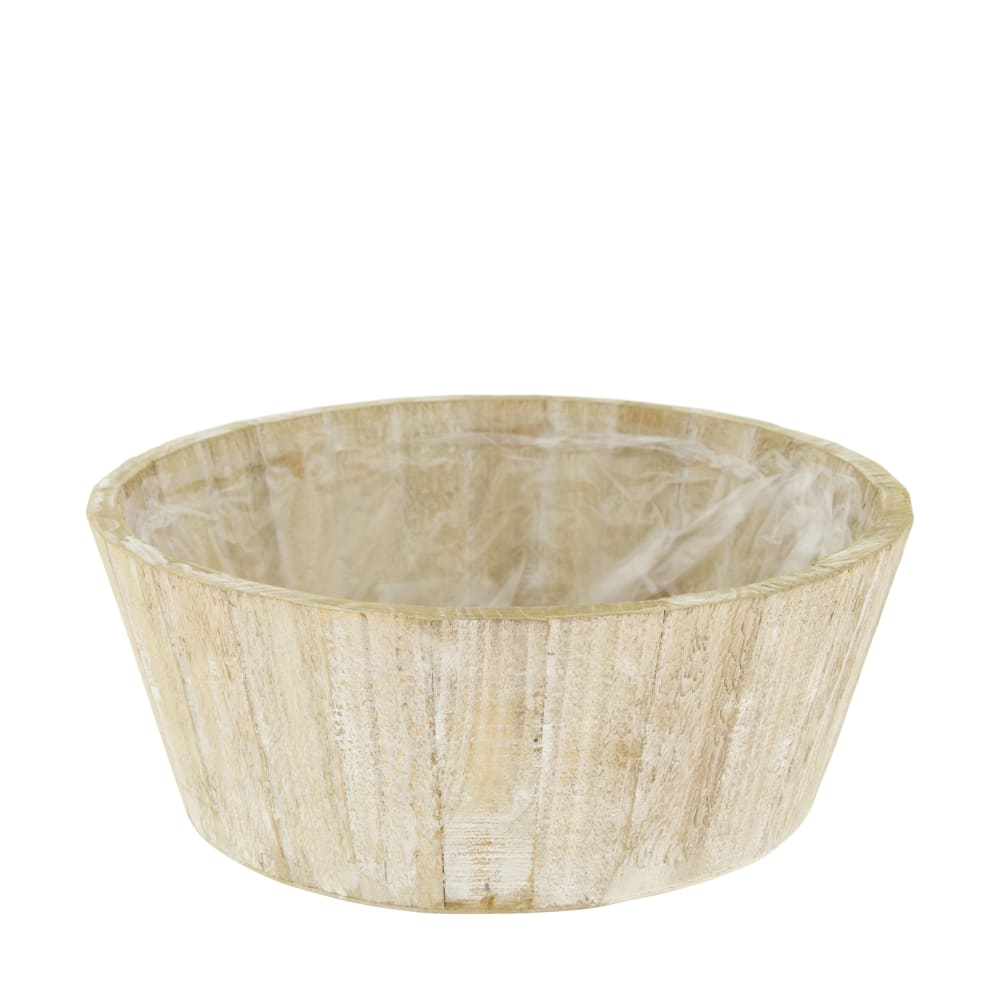 Holz-Schale rund natur/geweisst 29x29x11cm F126404