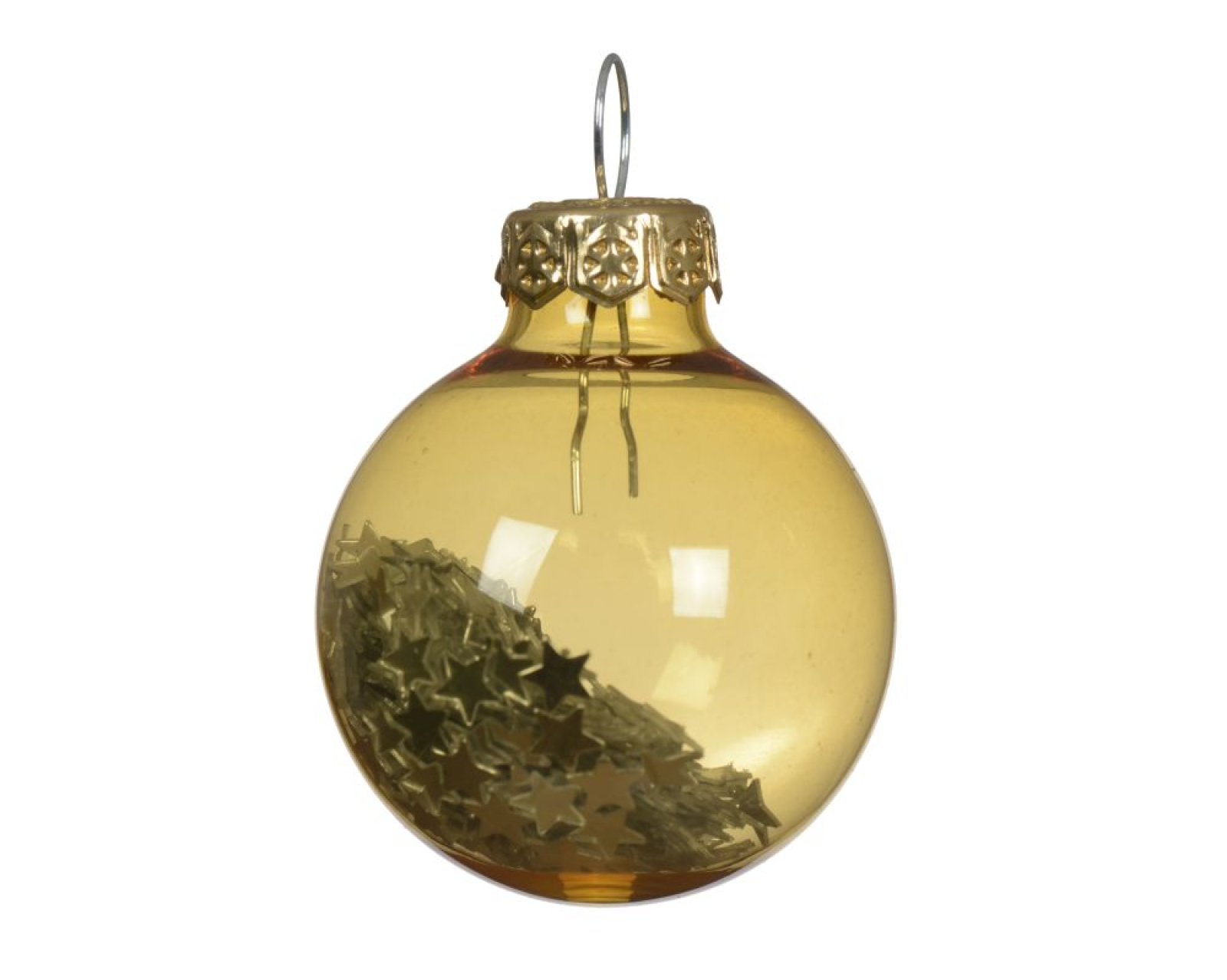 Glas-Kugeln 3cm gold Koecher 9 Stck. 015200