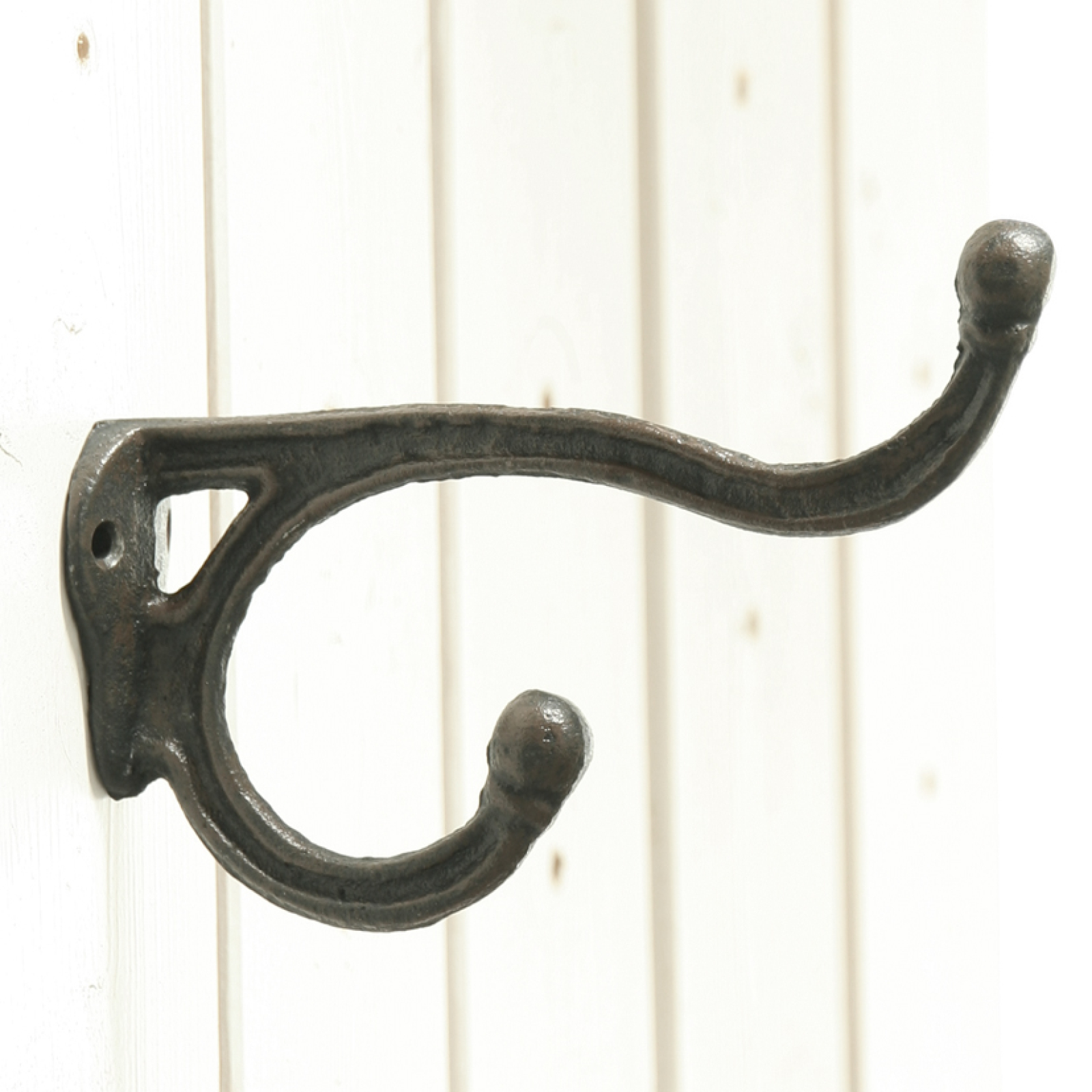 Gusseisen-Kleiderhaken antik-schwarz, ca. 16,5 x 4 x 11 cm H 50189