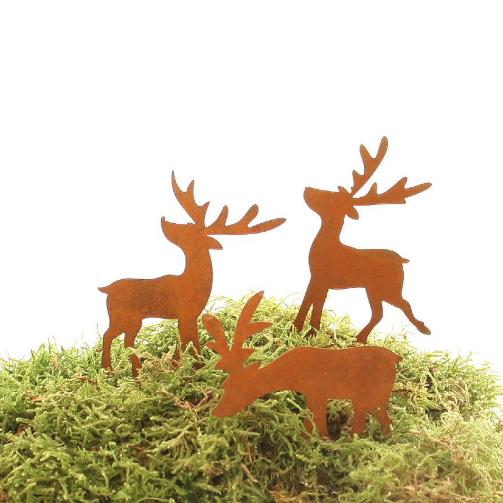 Metall-Hirsch z.Stecken 3-sort. rost ca. 5 x 10 cm 56866