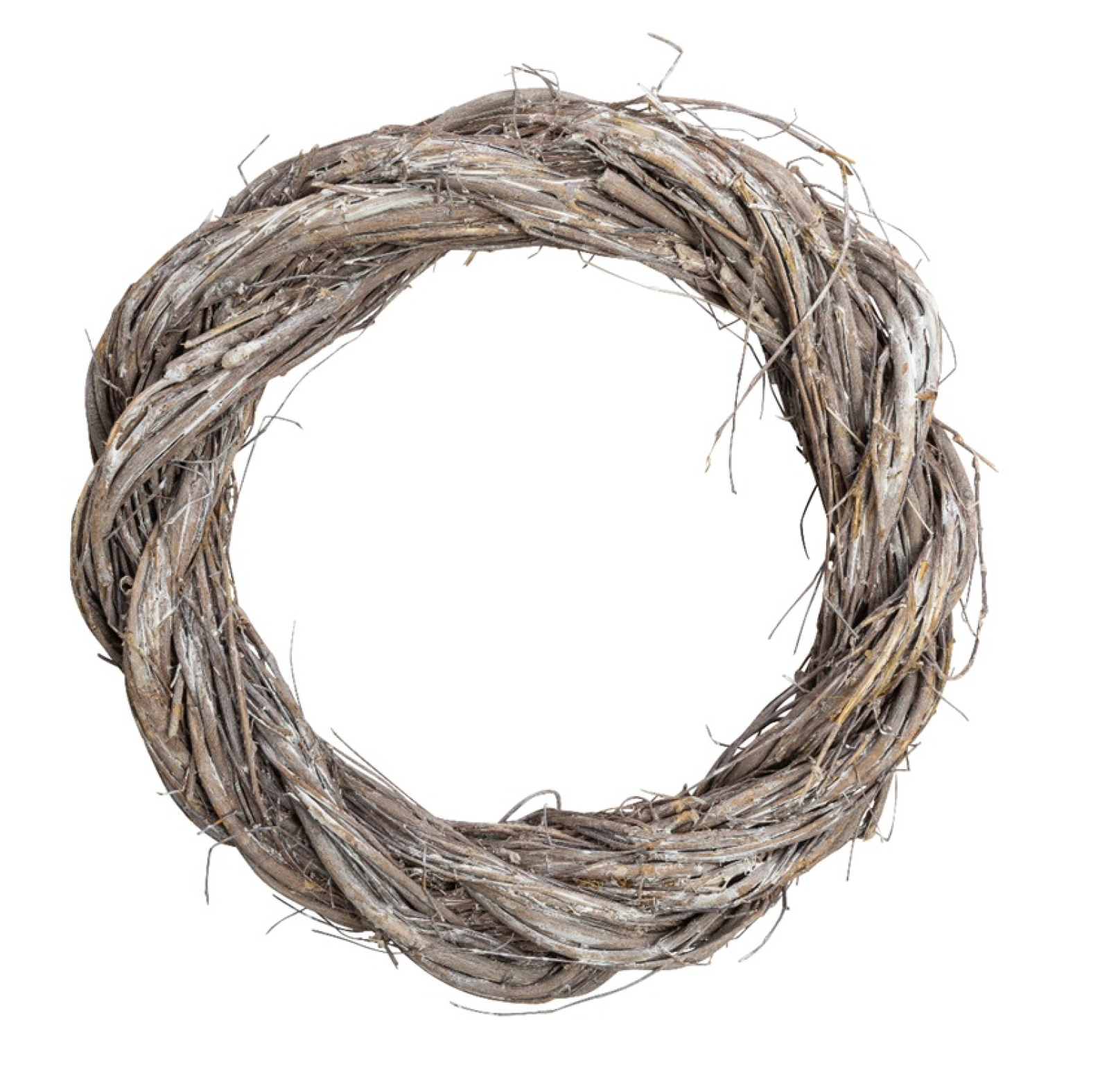 Weidenzweig-Kranz gedreht weiss gew., DM30x4,5cm 08WEW08