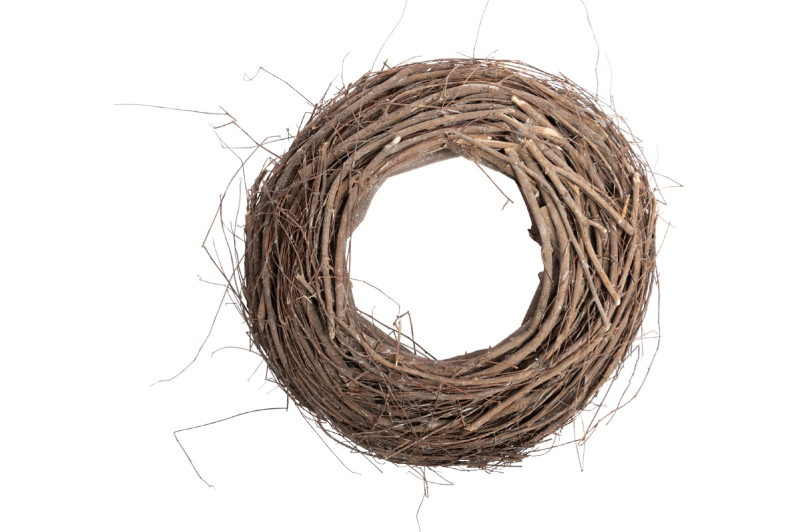 Zweig-Kranz halb weiss gew., DM35x9cm 08ZWW06