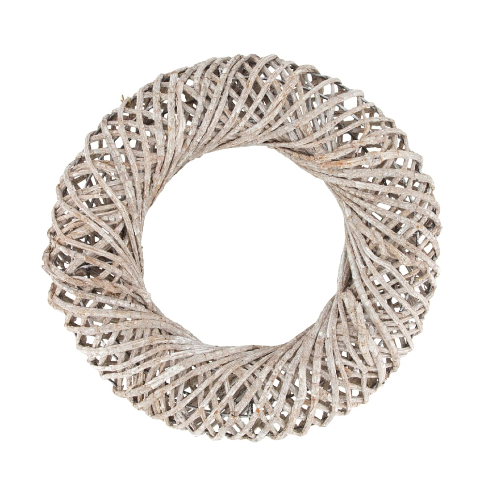 Rattan-Kranz geweisst 38x8.5x38cm 110519