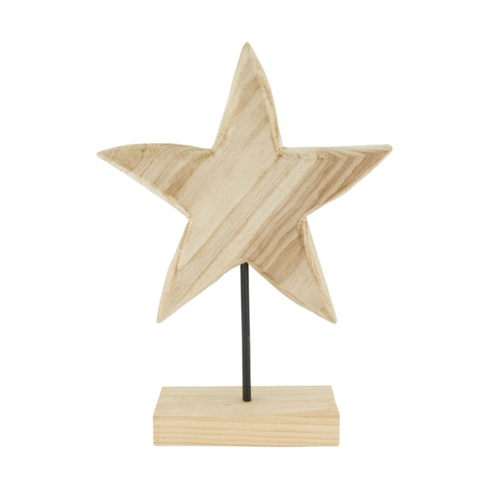 Holz-Stern z. Stellen ca. 28x8x38cm natur 129548