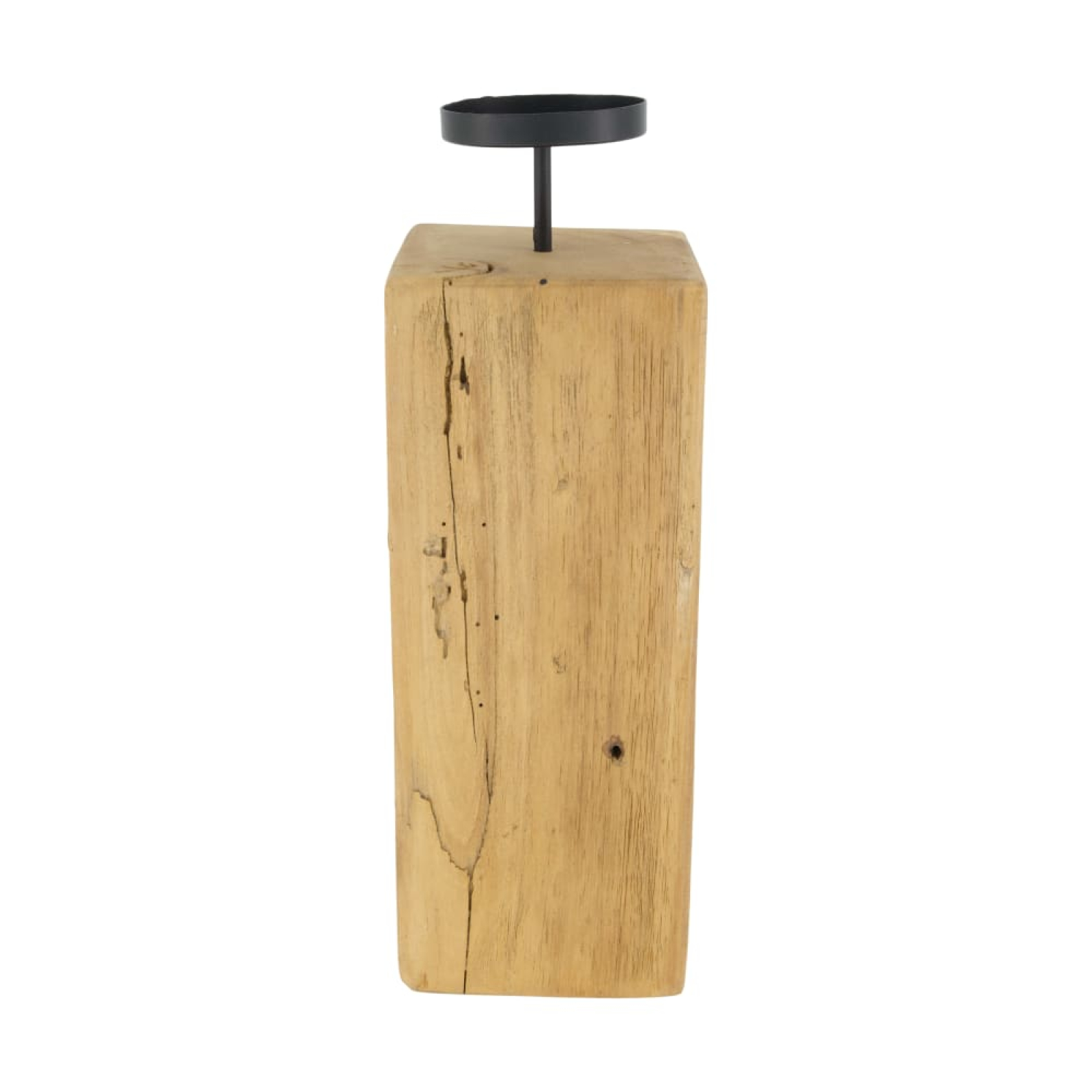 Teak-Kerzenhalter Block 12x12x37cm natur 130426