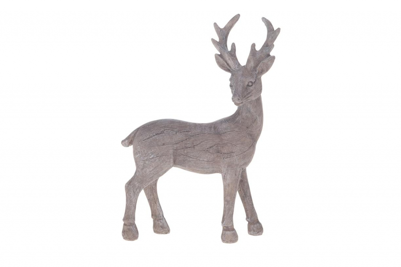 Polyresin Hirsch 13.5x4.5x22cm grau 21852-080