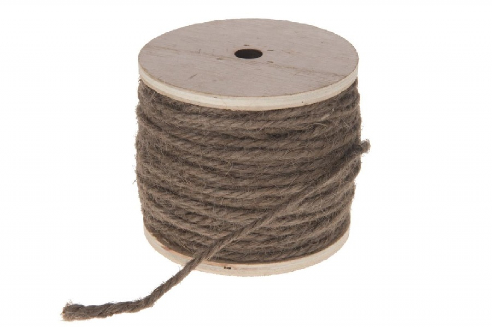 Jute Seil 130gr a.Holzspule grau 30132-080