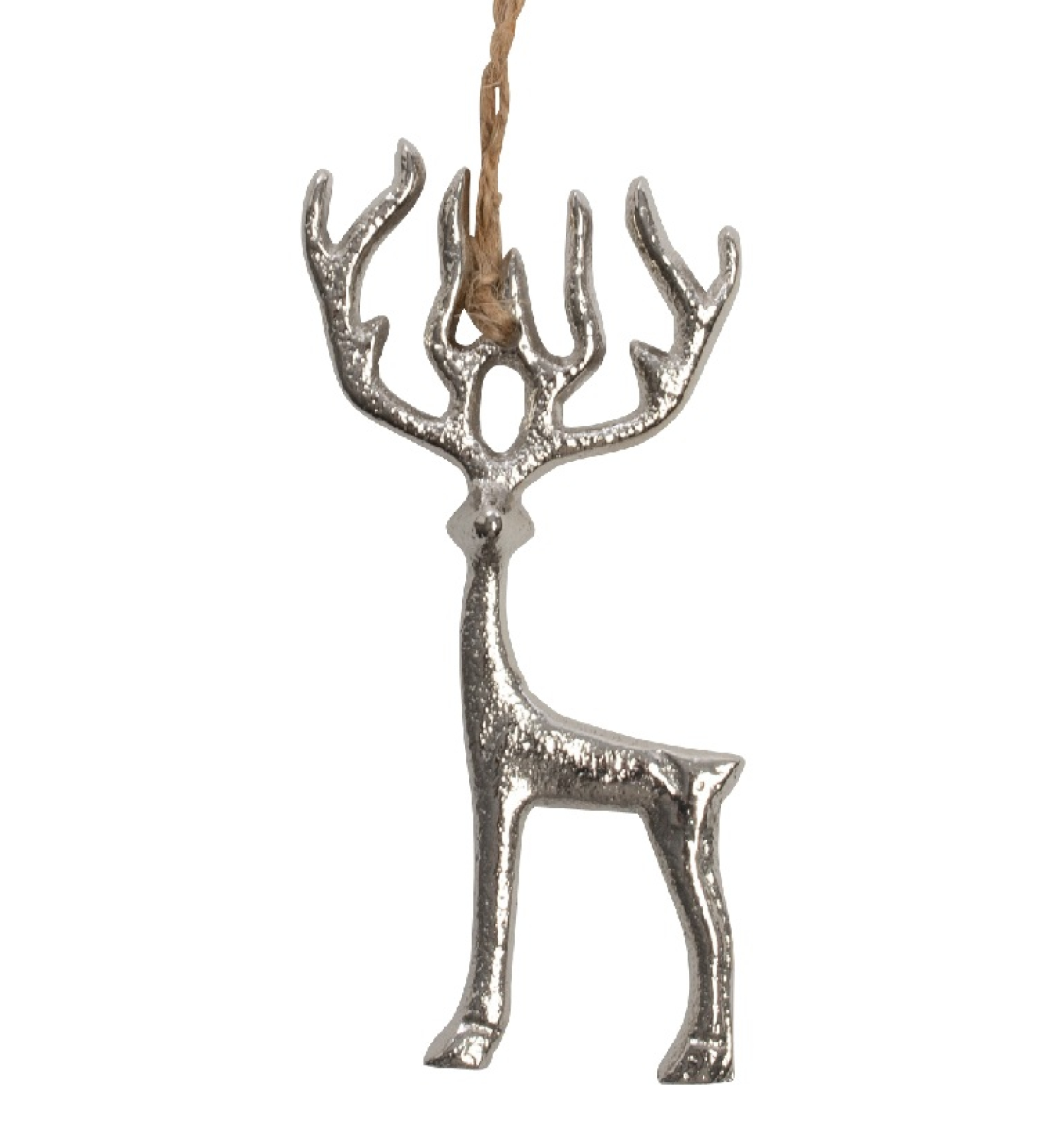 Aluminium-Hirschhaenger zierlich silber, 5x1x10cm 34ALS21