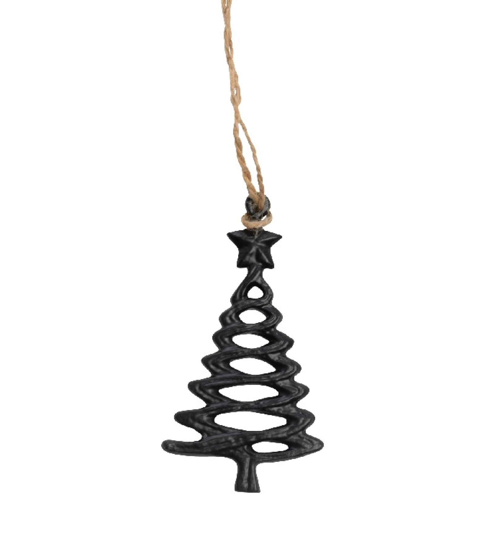 Aluminium-Weihnachtsb. z. Haengen spiral schw. 5x1x10cm 35ALT01