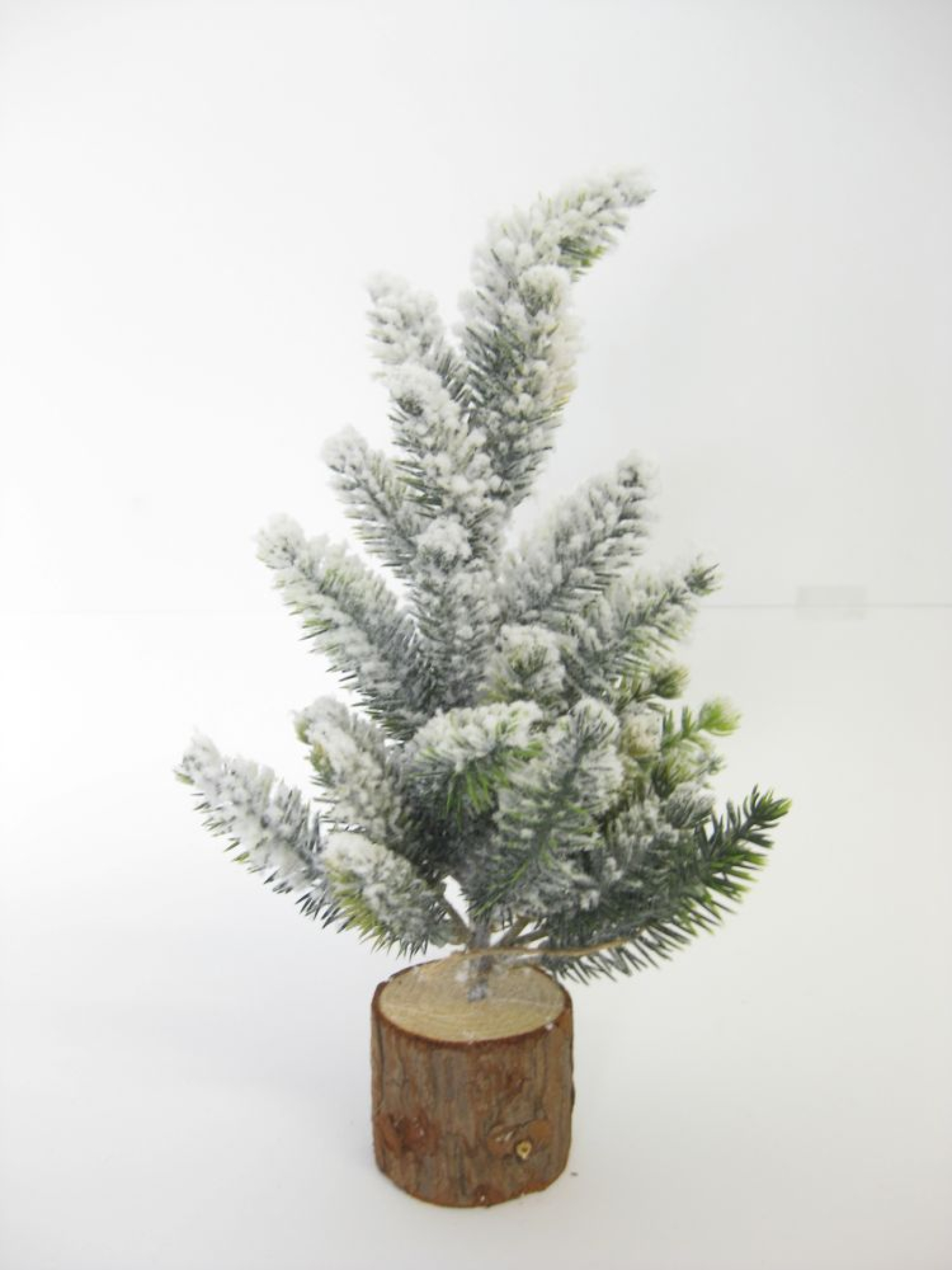 Tannenbaum H23cm mit Fuss beschneit gruen 380078-42