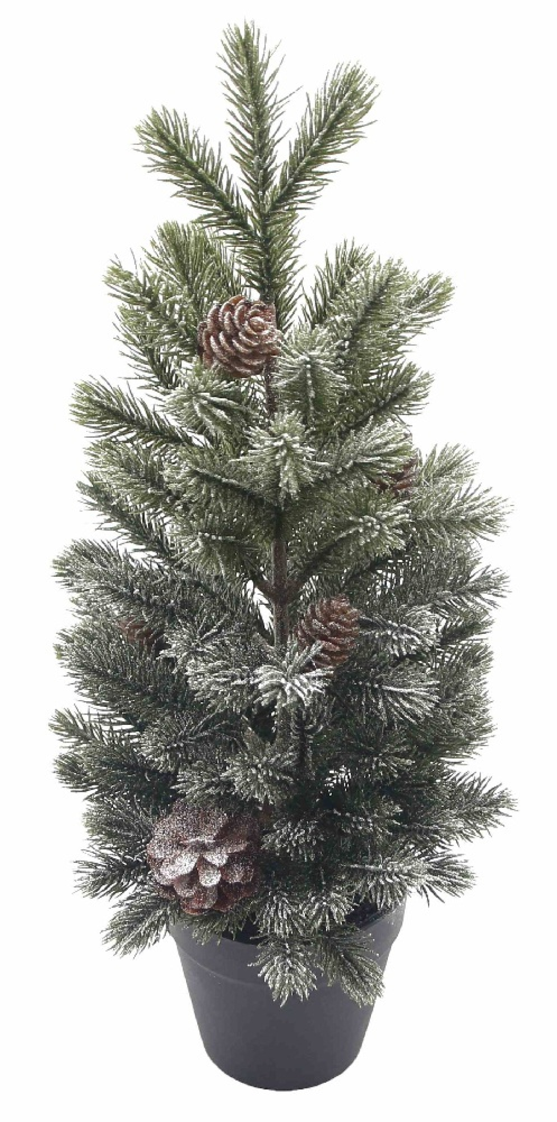 Tannenbaum im Topf gefrosted, H36cm gruen 380113-42