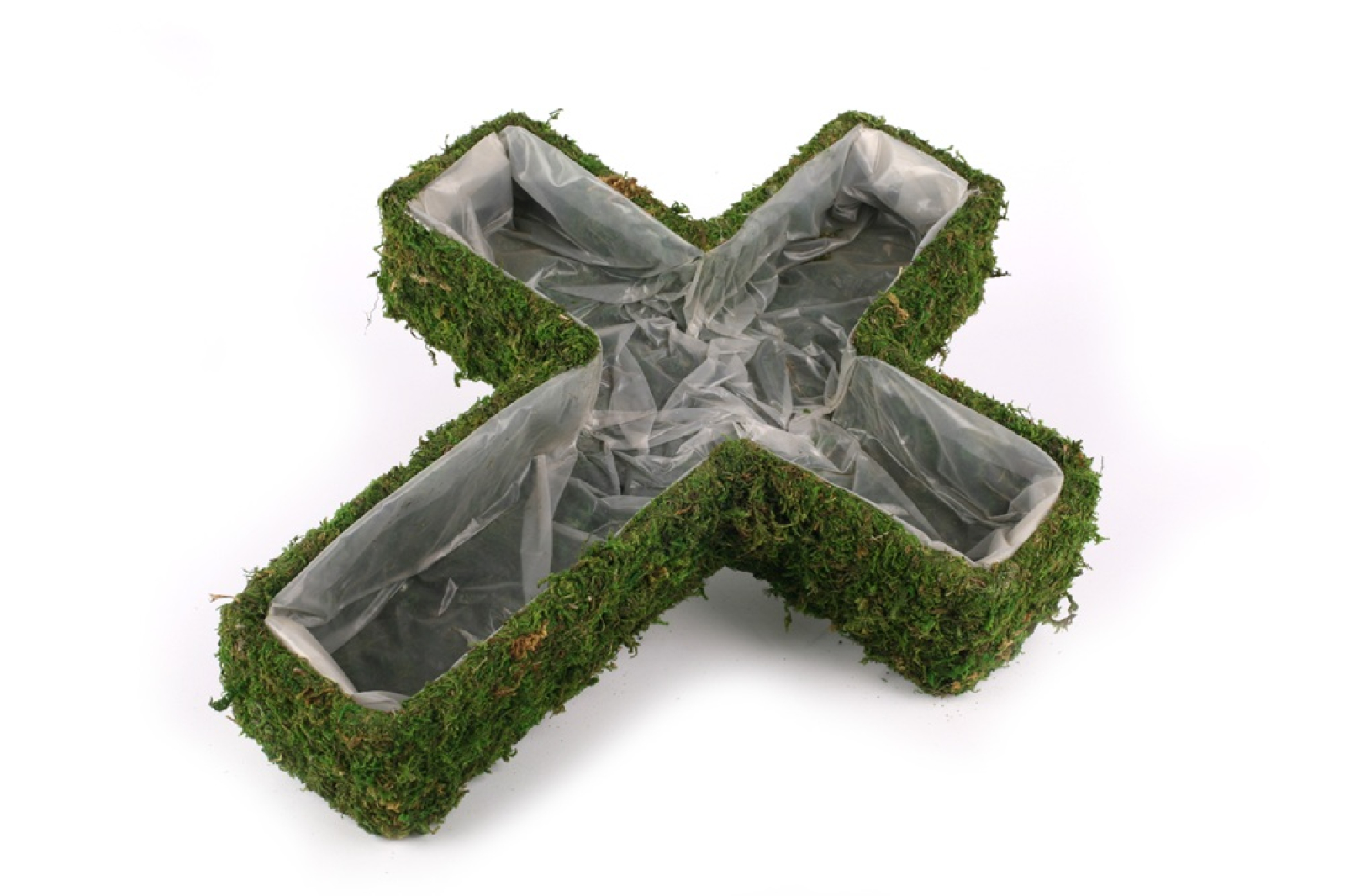 Moos-Pflanzkreuz gruen,33x42x8 cm+27x37x7 cm 40MO07