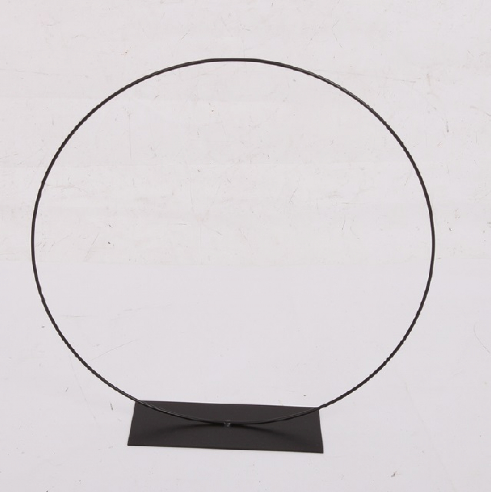 Metall-Ring auf Metallplatte schwarz, D35, Platte 18x7cm 42MTT30