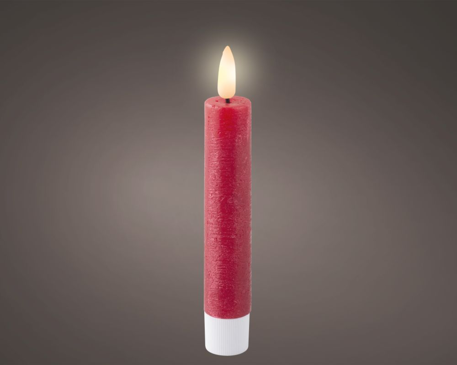 LED Spitzkerze Wachs  2,2x14,5cm rot Kt.m.2 Stck m.Timer 487344