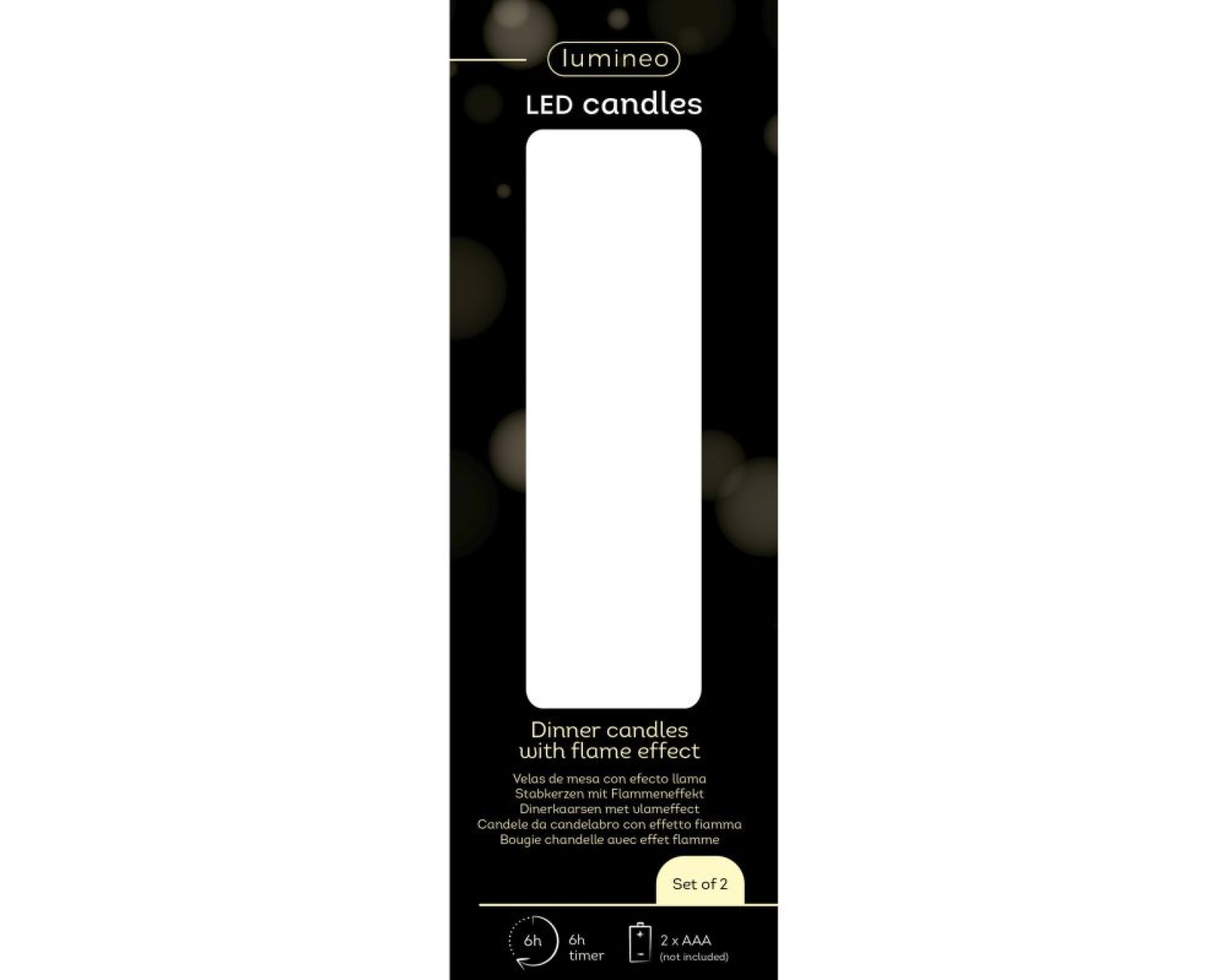 LED-Spitzkerze 2,2x14,5cm anthrazit Kt. 2 Stck 489173