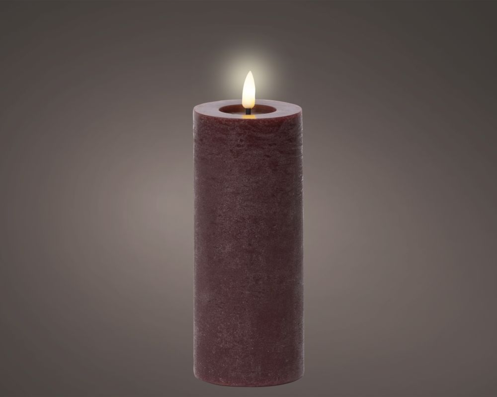 LED Wachskerze burgund 19x7cm m.Timer 489246