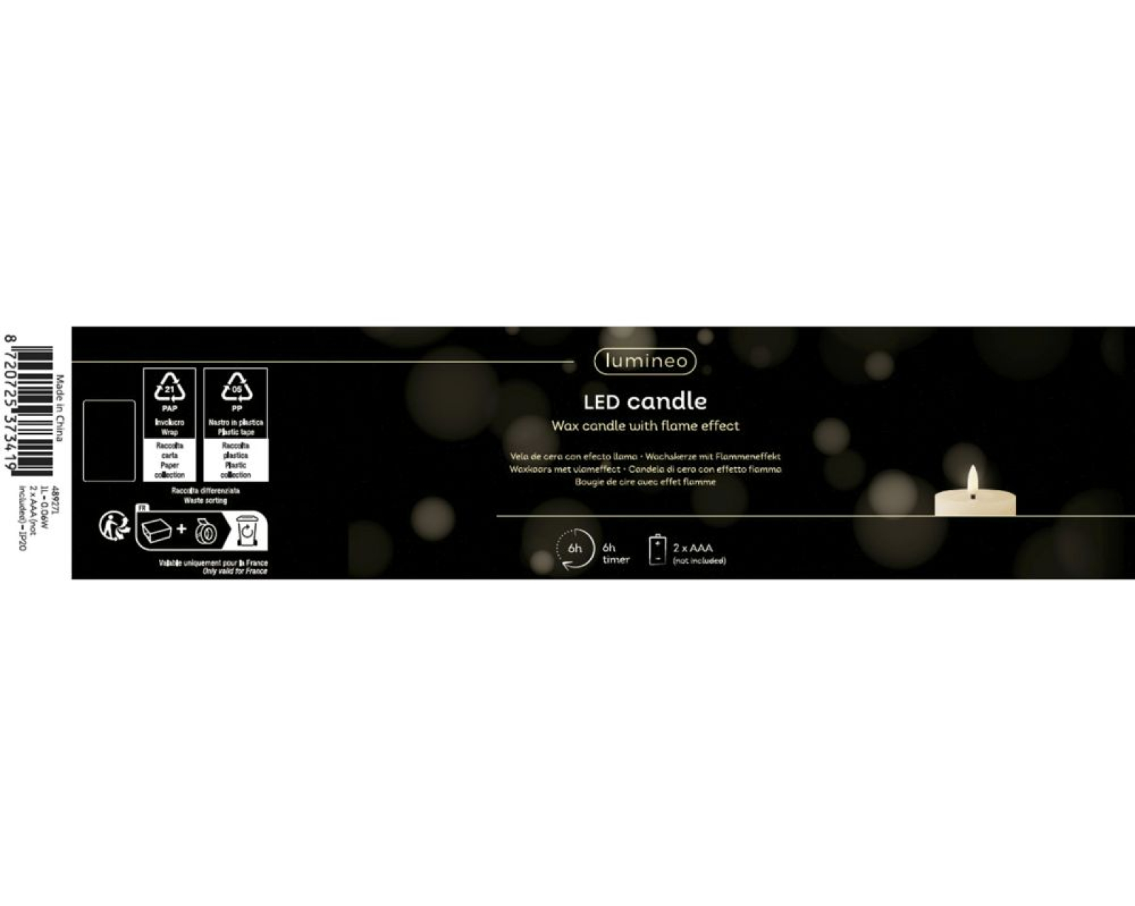 LED Wachskerze rosa 11,2x7cm m.Timer 489271