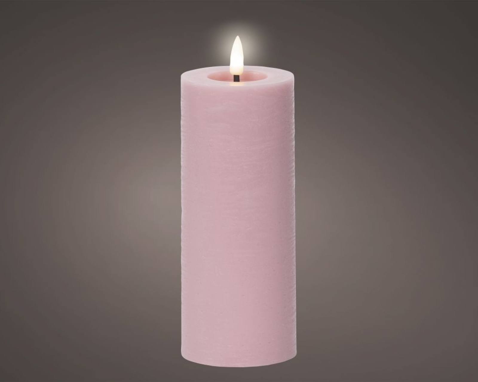 LED Wachskerze rosa 19x7cm m.Timer 489273