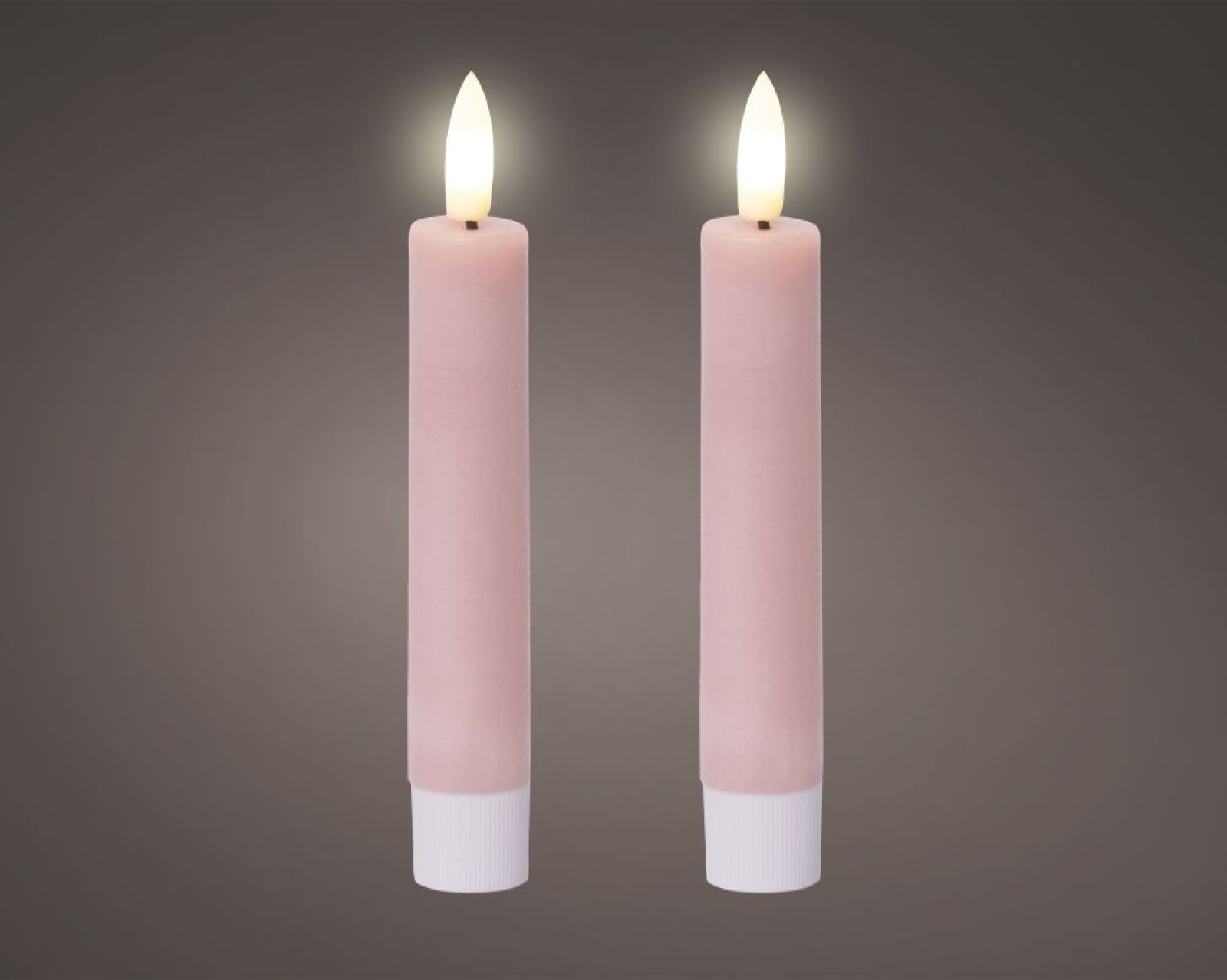 LED Spitzkerze Wachs  2,2x14,5cm rot Kt.m.2 Stck m.Timer 489276