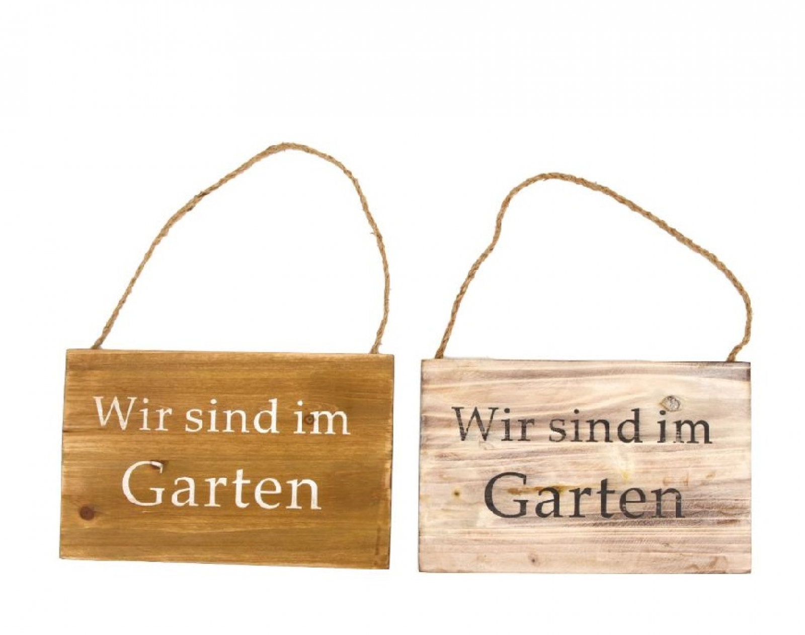 Holz-Schild Wir sind im Garten 28x18x1,5cm 2-fach  49492-299