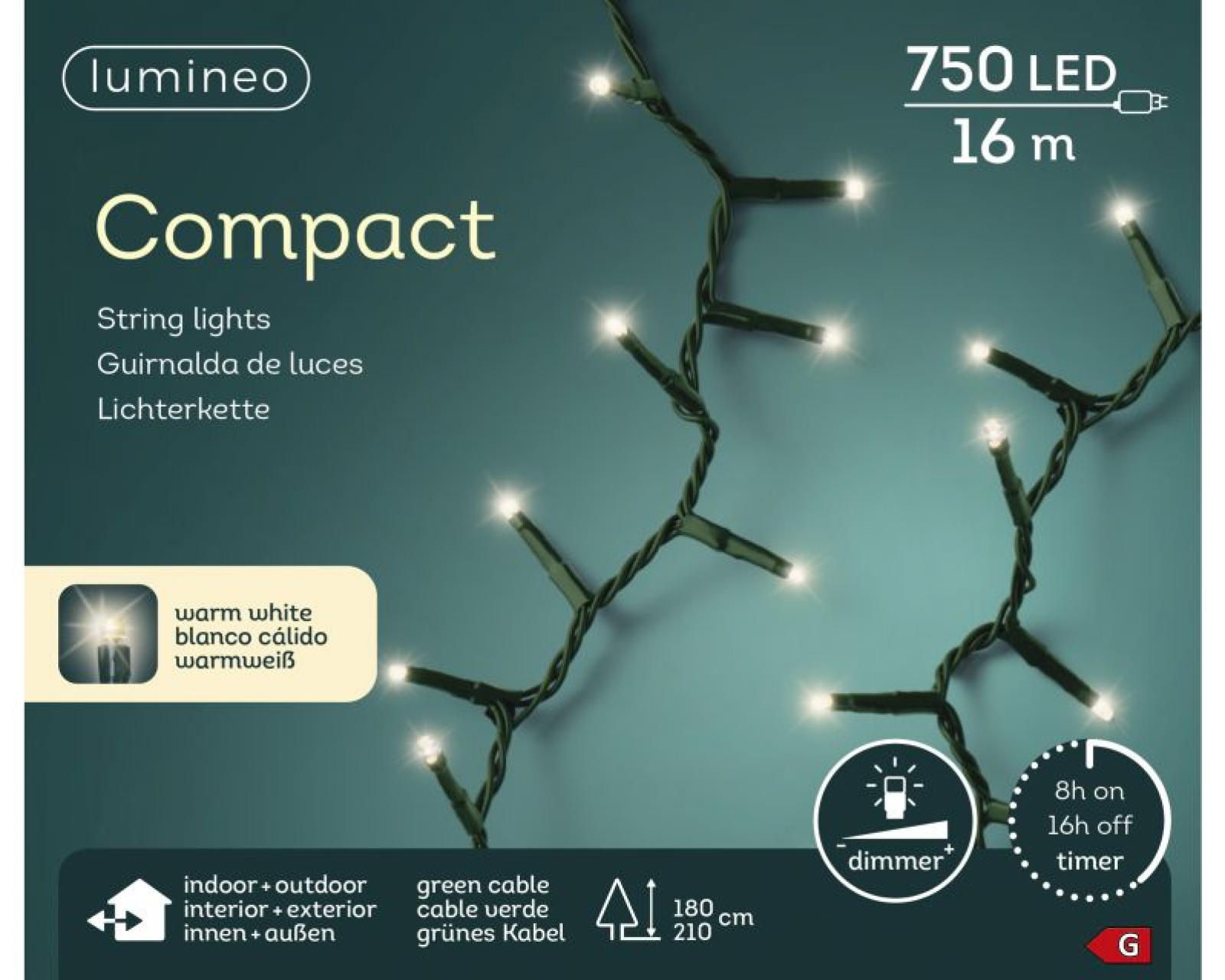LED Compact Timer/Dimmer 1600cm-750L gruen/warmes w 495338