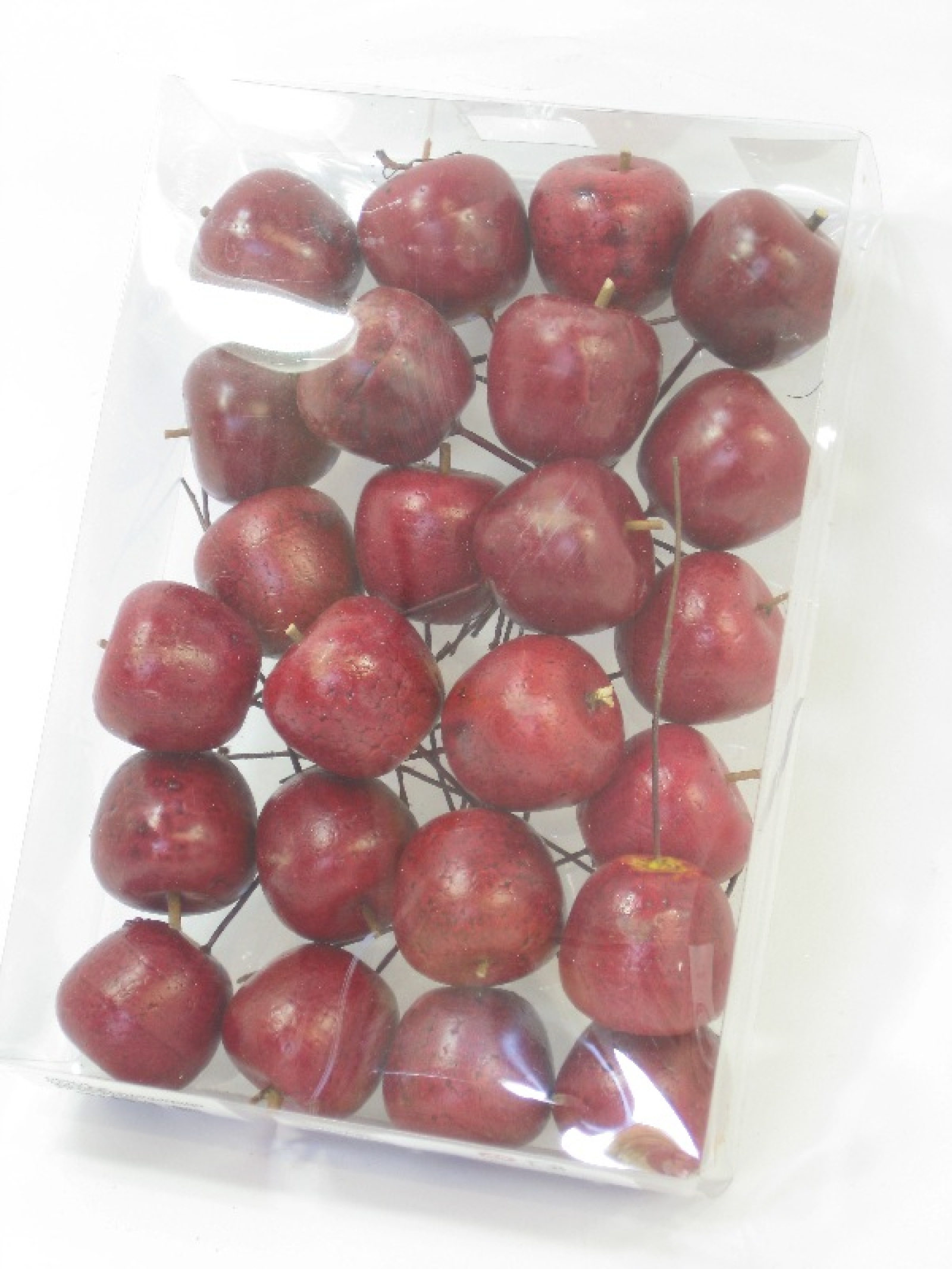 Apfel a. Draht ca. 3,5cm rot Kt. m. 24 Stck 510036-26