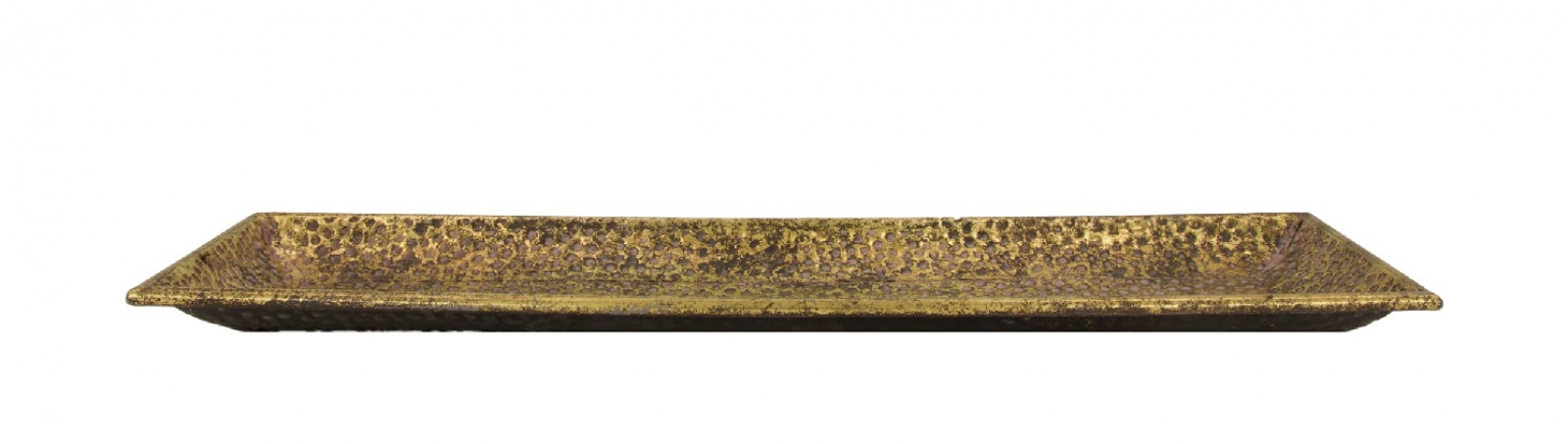 Metall-Tablett 58x18x3.5cm altgold 51411-065