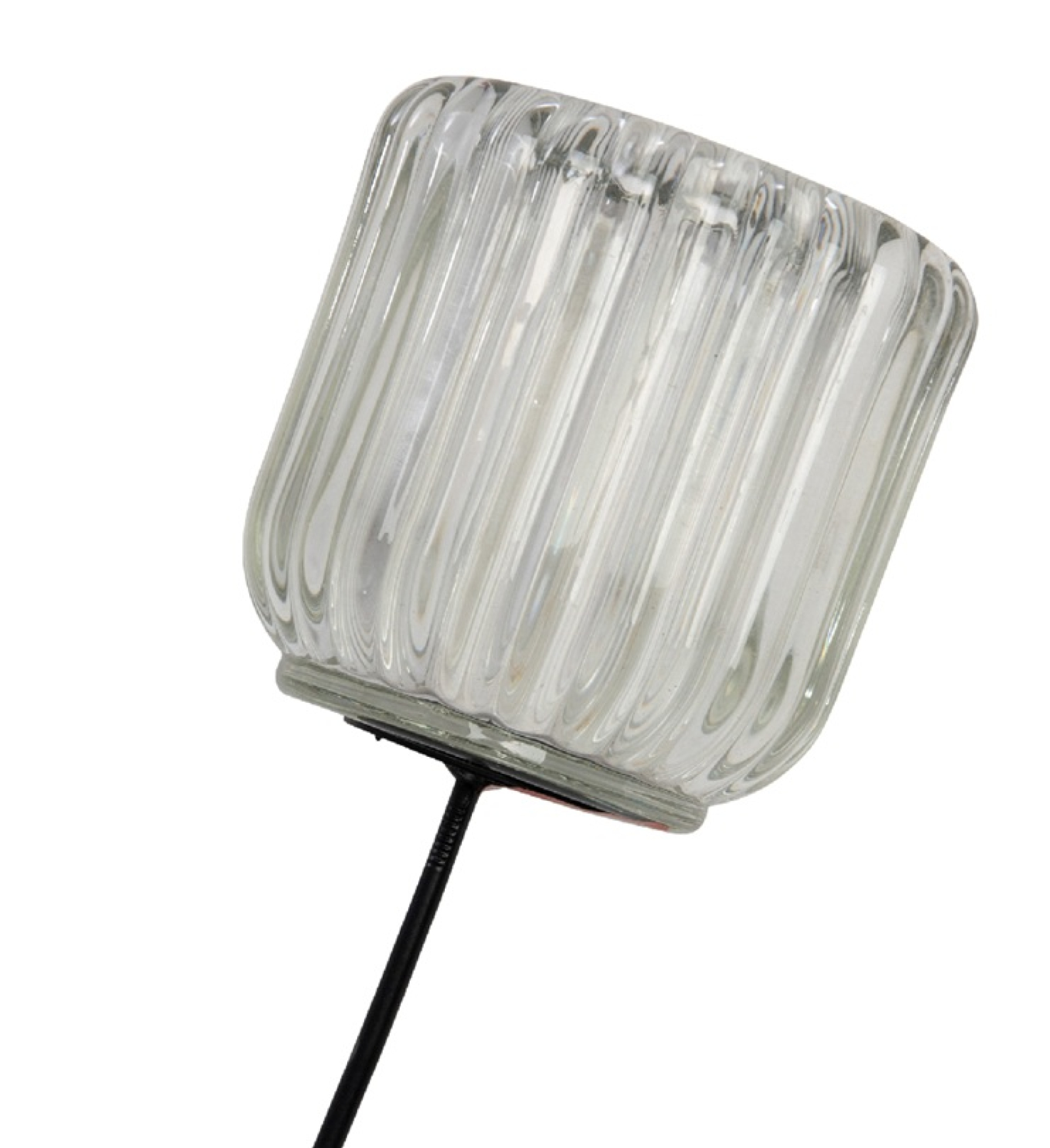 Glas auf Stab rund, geriffelt DM 7x8cm 56GLA43