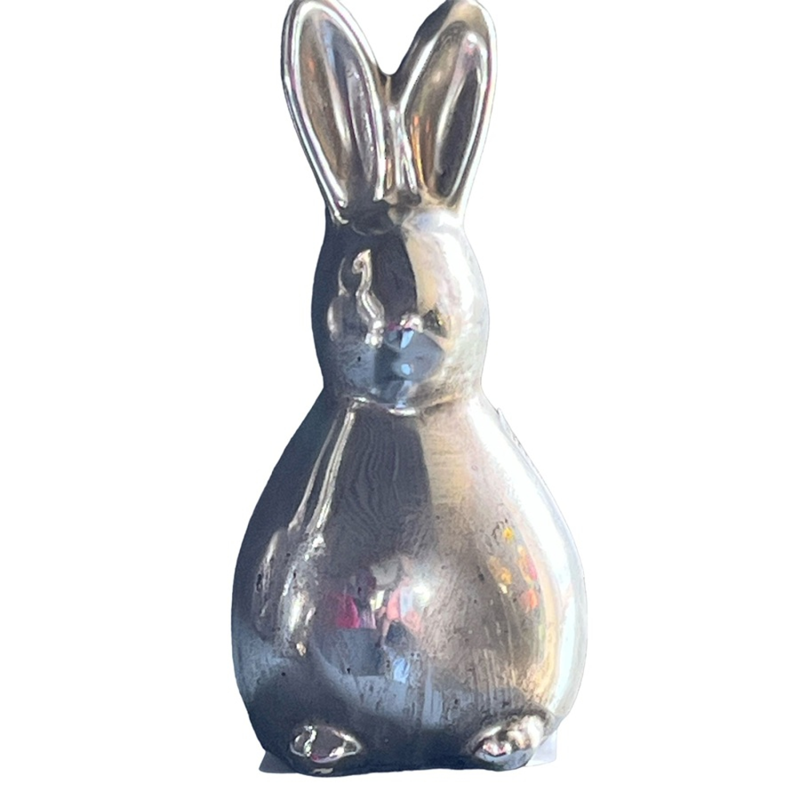 Keramik-Hase B5,5cm H11,5cm silber 611809-91
