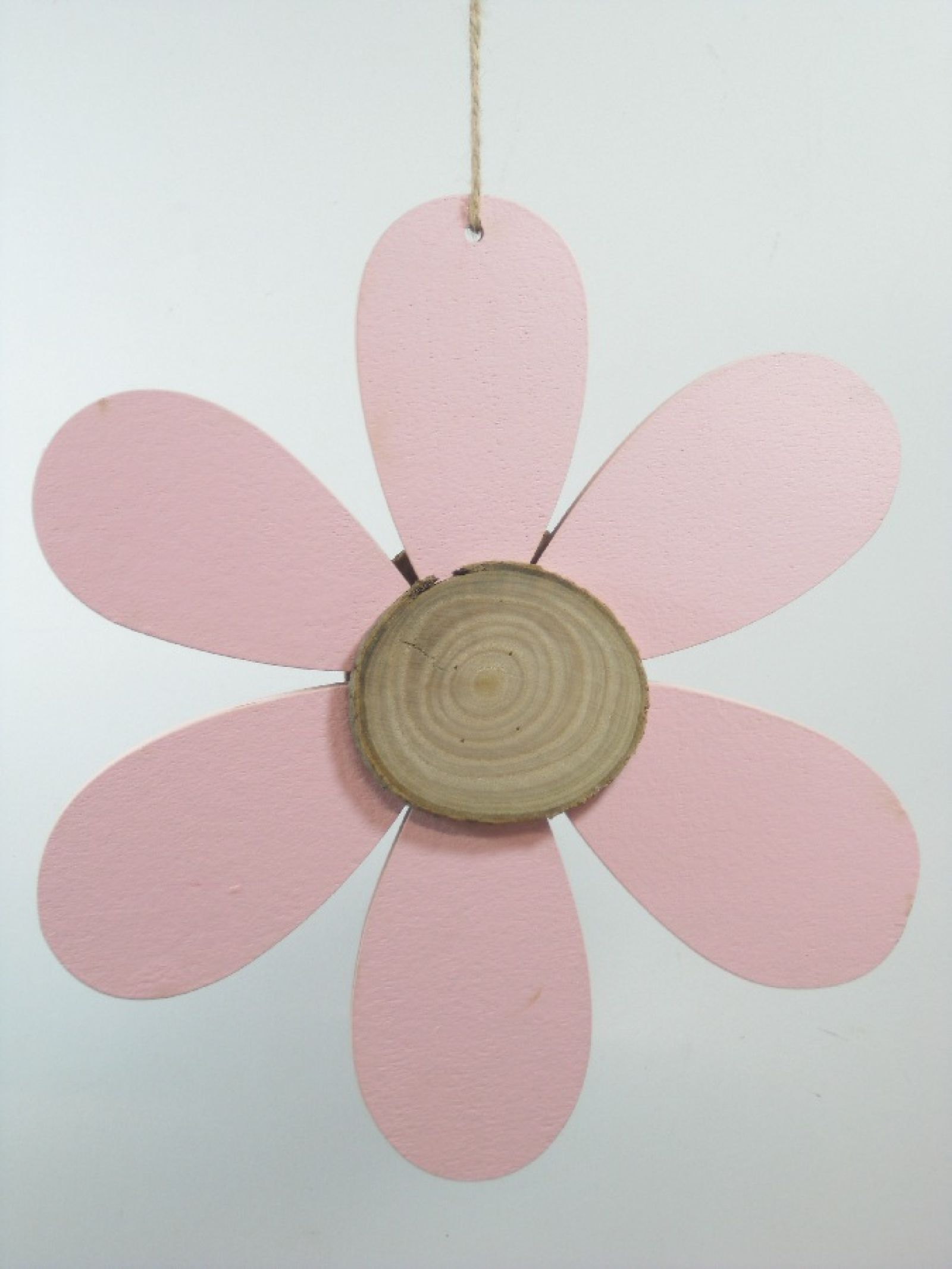 Holz-Blume z.Haengen, D22cm rosa 611943-20
