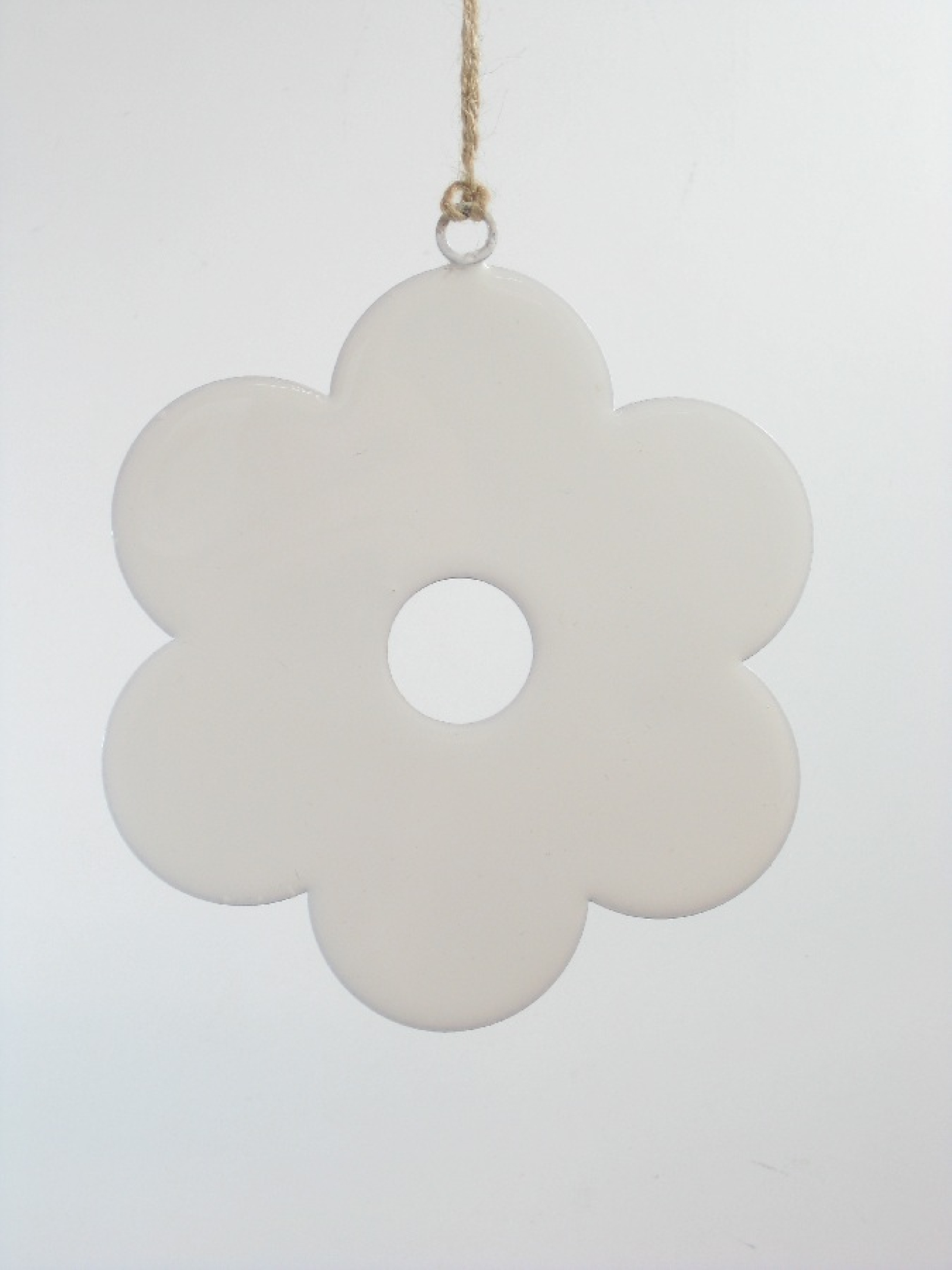 Metall-Blume z.Haengen, D12,5 S1cm weiss 614882-11