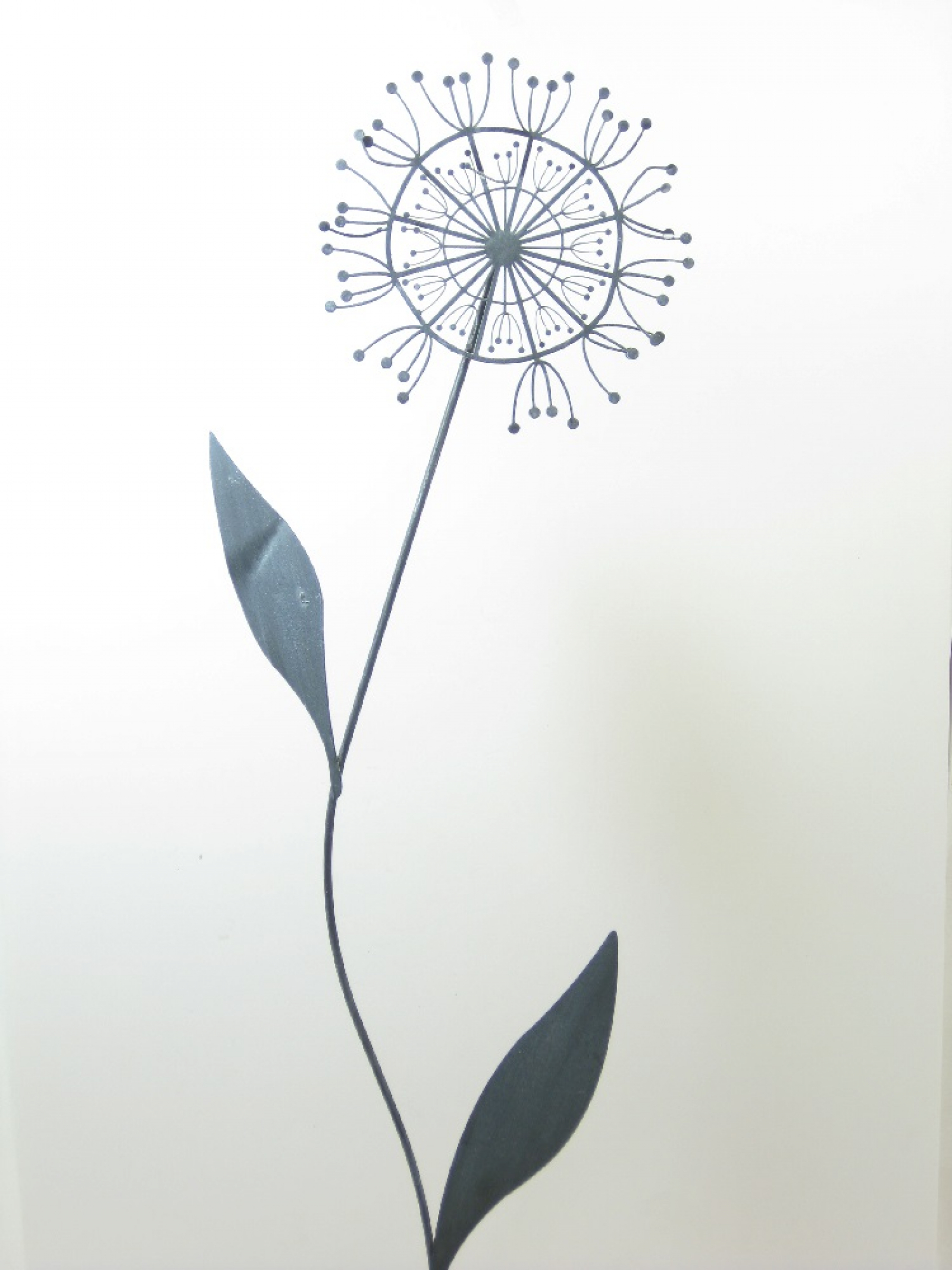 Metall-Stecker Pusteblume, D15 Stab: 60cm grau 640379-72