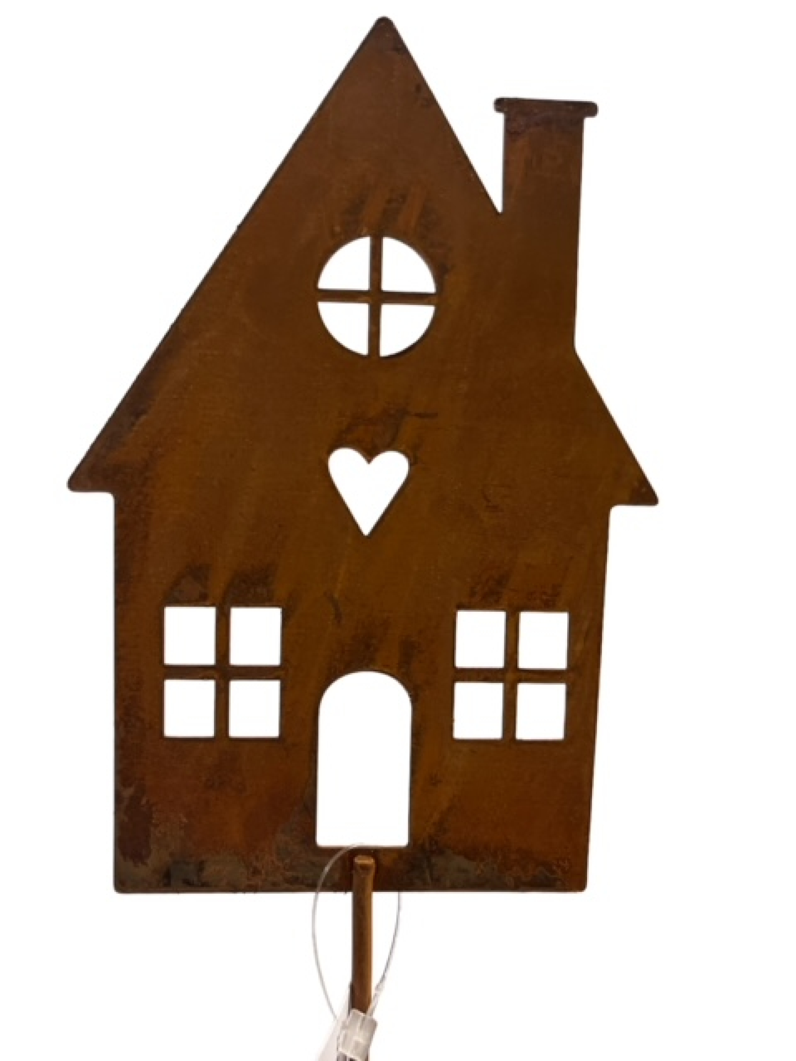 Metall-Stecker Haus, H15 L70cm rost 641136-65