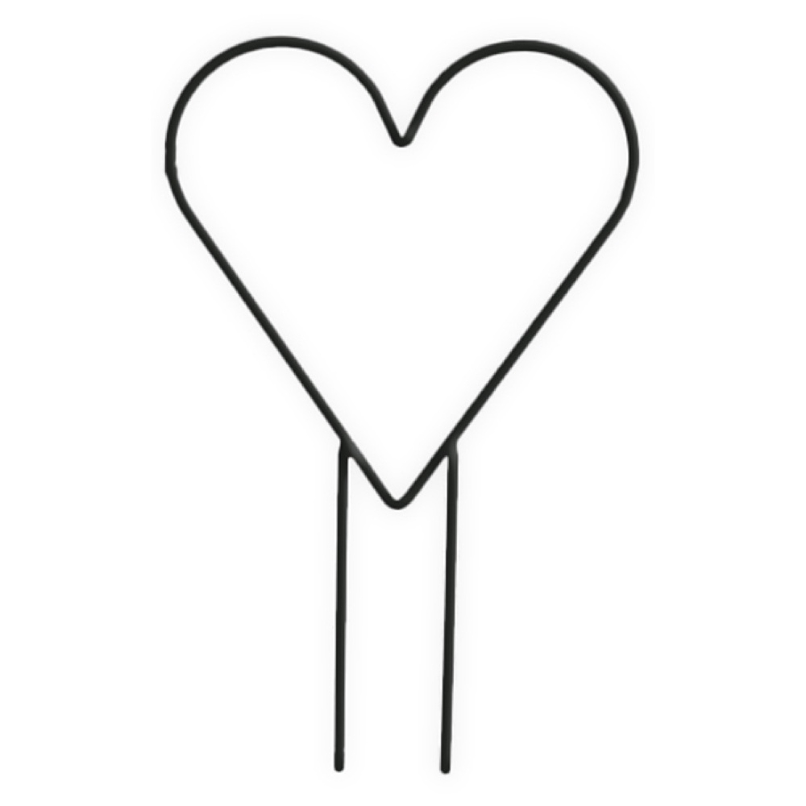 Metall-Stecker Herz, m/2 picks, 30 x H 31cm, L 46,5 cm schwarz 660731-75
