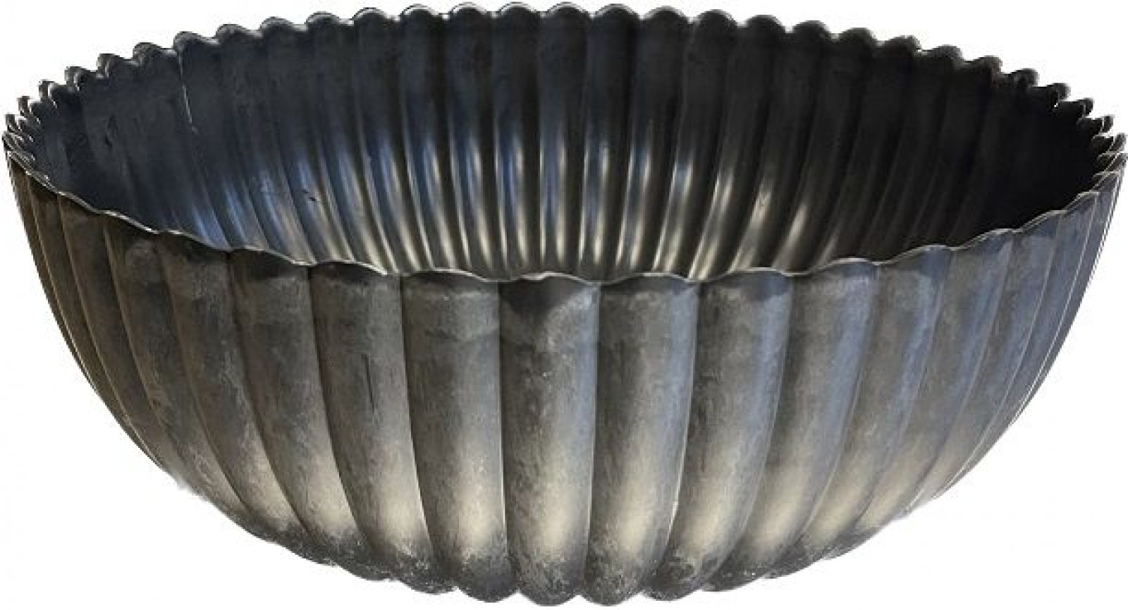 Kunststoff-Schale geriffelt. D30 H9cm schwarz 720018-75