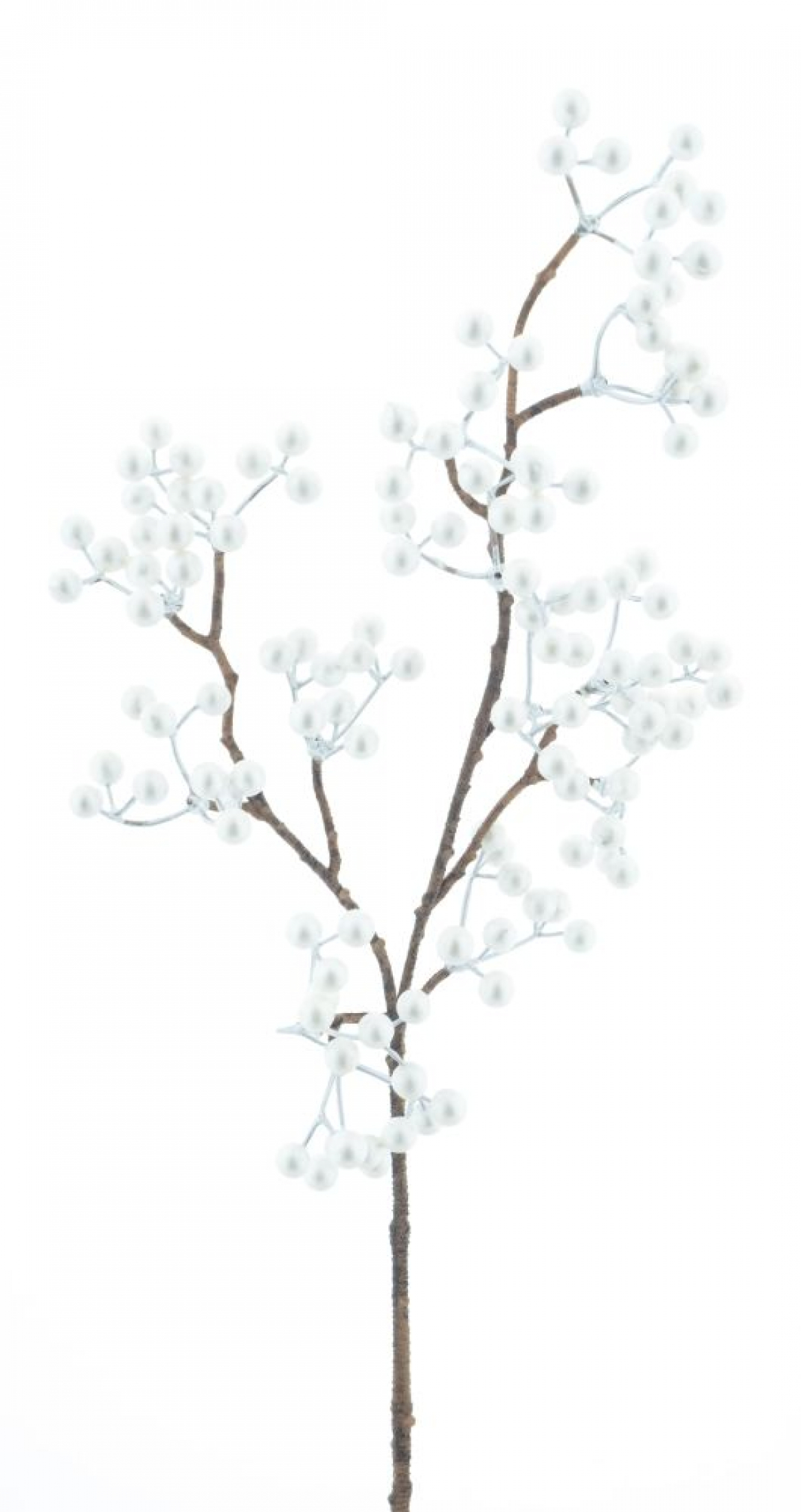 Beeren-Zweig Augusta weiss ca. 50cm 72178-0