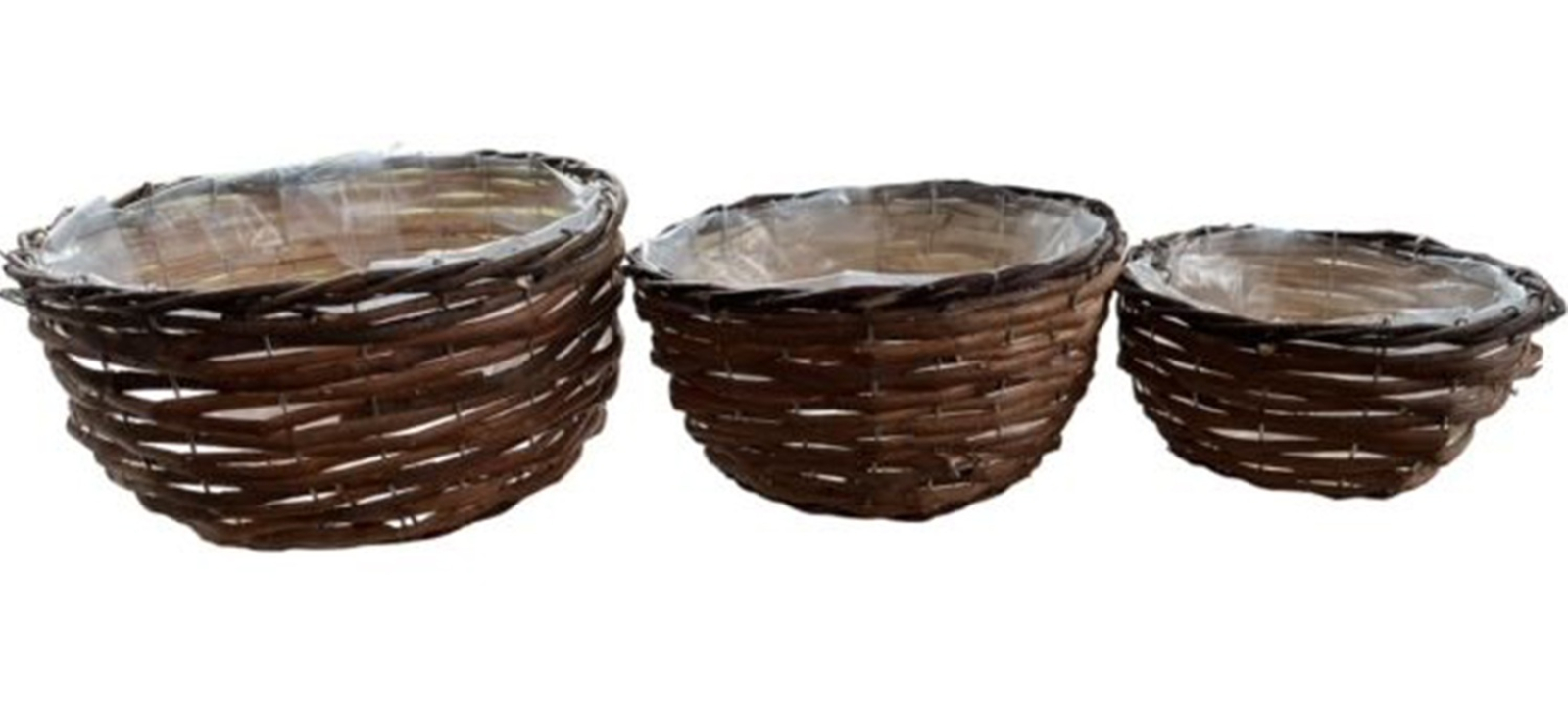 Korb S/3, rund, D19/24/28/ H10/12/14cm braun 730191-62