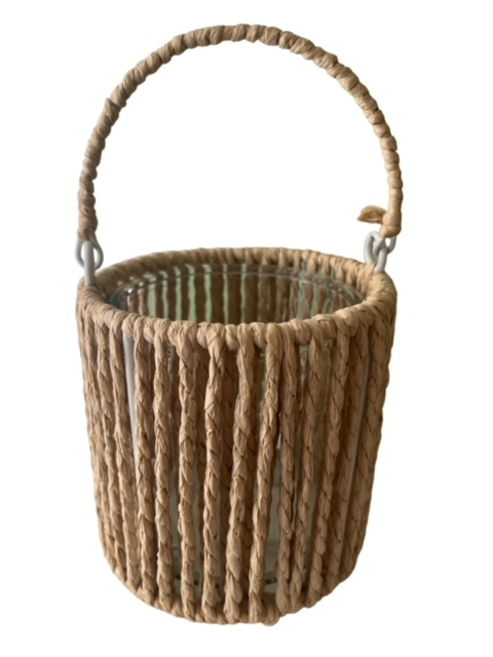 Windlicht m.Jute, D13 H13cm natur/klar 810425-13