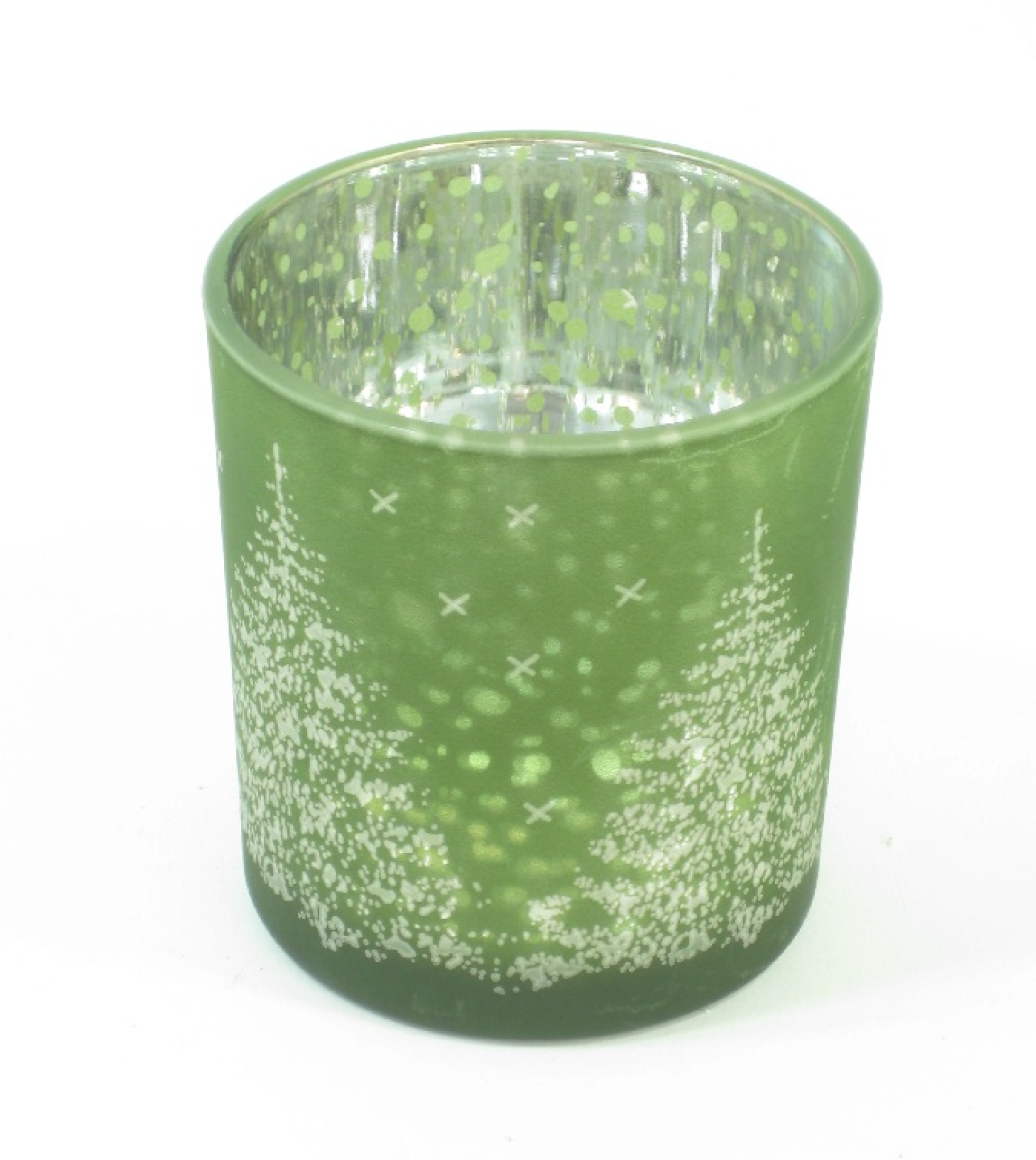 Teelichtglas, Tanne", D7 H8cm gruen 810466-42"