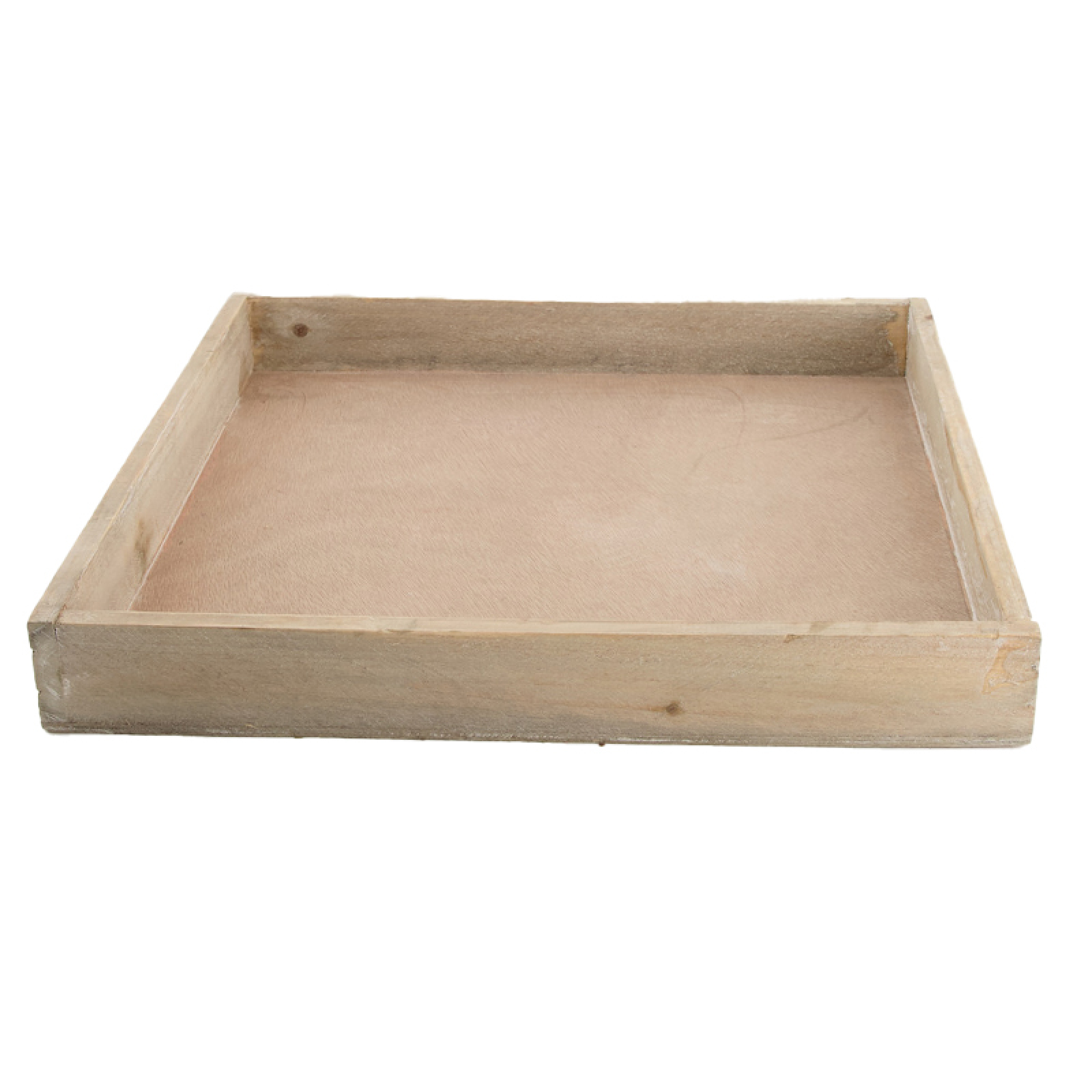 Holz-Tablett 30x30x4cm natur gewaschen 95275-298
