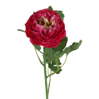 Ranunkel 1Bl,3Lb L48cm D10cm pink 1257-04