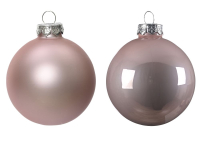 Mini-Glaskugeln 2,5 cm rosa emaille/matt 24 Stck. 010240