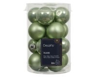 Mini-Glaskugeln gl./matt 3,5cm matcha-gruen 16 Stck 010751