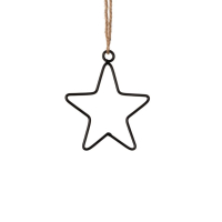 Metall-Stern z.H. schwarz  ca. 10 x 11 cm 84177