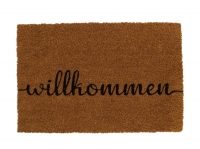 Cocos-Fussmatte Willkommen38x58x1.5cm natur-schw. 100016