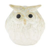 Keramik-Eule 9.6x8x9.5cm creme 125363