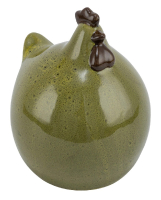 Keramikhuhn, gruen/braun 12x12x14,5cm 12601412