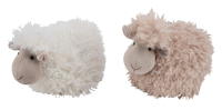 Stoffschaf mit Pluesch, 2sort. creme/weiss, 28x19x25cm 12604299