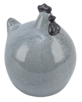 Keramikhuhn, grau/braun 12x12x14,5cm 12605340