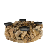 Adventkranz aus Hoelzern ca. 39cm natur 129078
